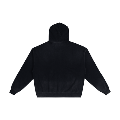 DAUNT PRJCT Frayed Zip Up | Black